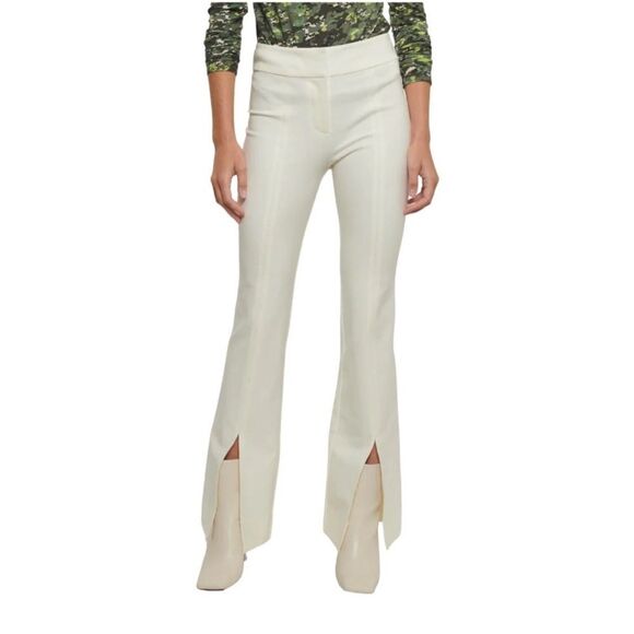 Derek Lam 10 Crosby Front Slit Pants in Crème Size 0 - Picture 1 of 12